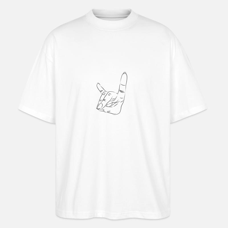 Line drawing - Rest time Silence - Stanley/Stella Oversized Unisex Organic T-shirt Blaster 2.0 - white