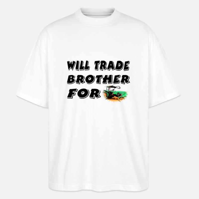 Traktor - Stanley/Stella Oversized Unisex Bio T-Shirt Blaster 2.0 - Weiß