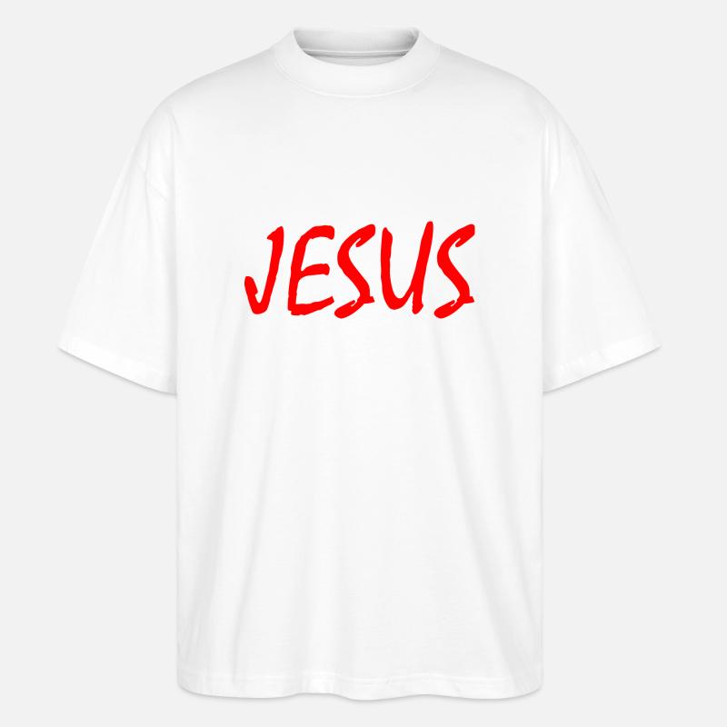 Jesus - T-shirt bio Blaster 2.0 coupe oversize Stanley/Stella Unisexe - blanc
