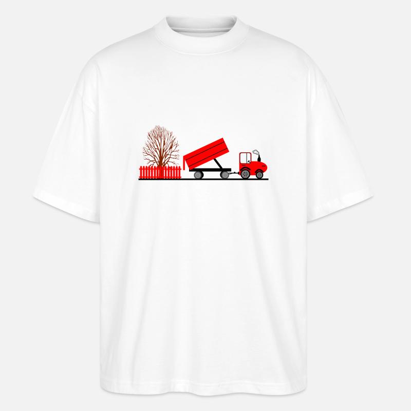 Traktor - Stanley/Stella Oversized Unisex Bio T-Shirt Blaster 2.0 - Weiß