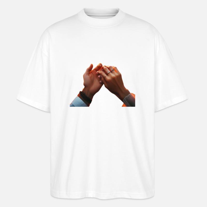 Hand an Hand - Stanley/Stella Oversized Unisex Bio T-Shirt Blaster 2.0 - Weiß