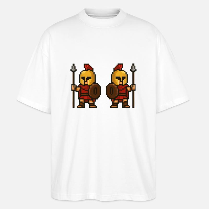 spartaner pixel 2 - Stanley/Stella Oversized Unisex Bio T-Shirt Blaster 2.0 - Weiß