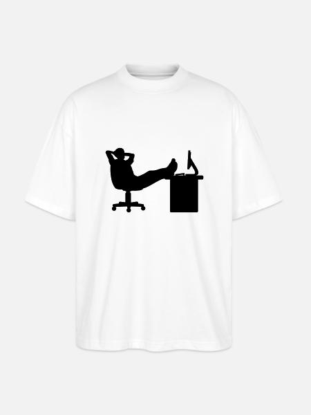 Boss relax - Stanley/Stella Oversized Unisex Bio T-Shirt Blaster 2.0 - Weiß