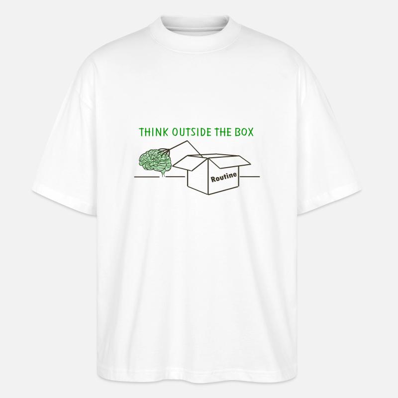 Think Outside The Box - Stanley/Stella Oversized Unisex Bio T-Shirt Blaster 2.0 - Weiß