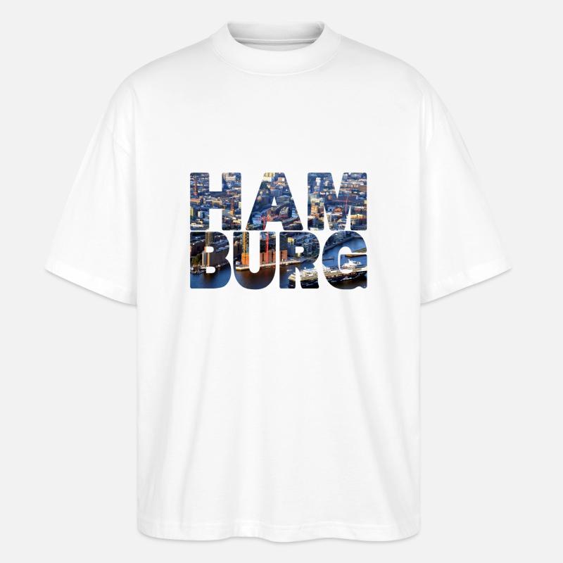 Hamburg Elphi - Stanley/Stella Oversized Unisex Bio T-Shirt Blaster 2.0 - Weiß