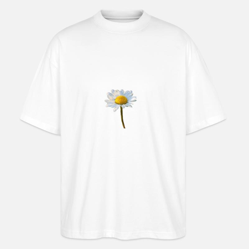 Margeriten Margerite Gänseblümchen - Stanley/Stella Oversized Unisex Bio T-Shirt Blaster 2.0 - Weiß