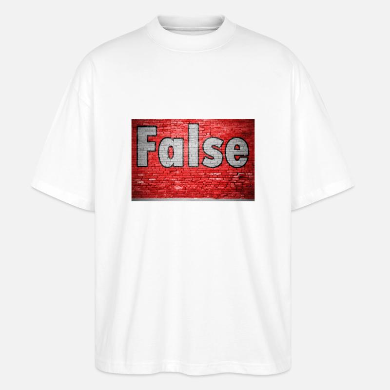 False Brick Wall Graffiti - Stanley/Stella Oversized Unisex Organic T-shirt Blaster 2.0 - white