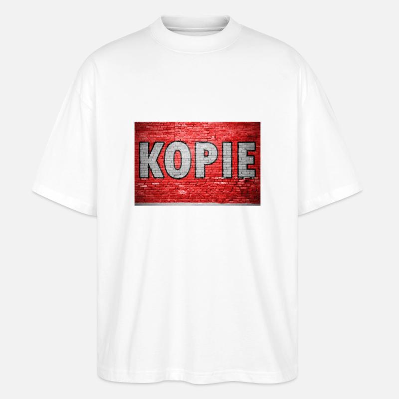 Kopie Ziegelsteinmauer Graffiti - Stanley/Stella Oversized Unisex Bio T-Shirt Blaster 2.0 - Weiß