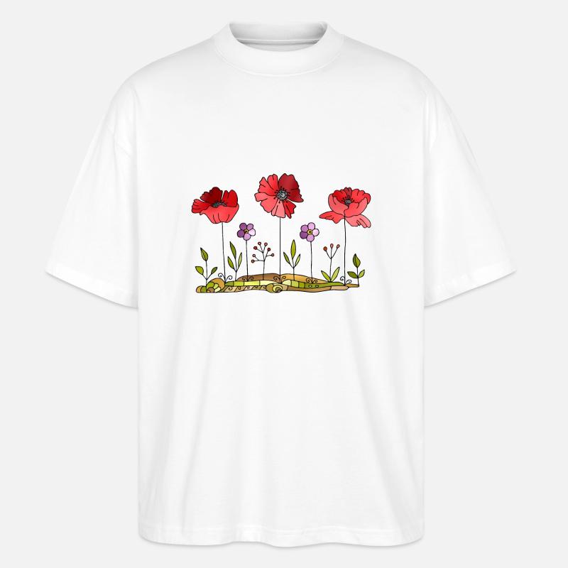 Fleur - T-shirt bio Blaster 2.0 coupe oversize Stanley/Stella Unisexe - blanc