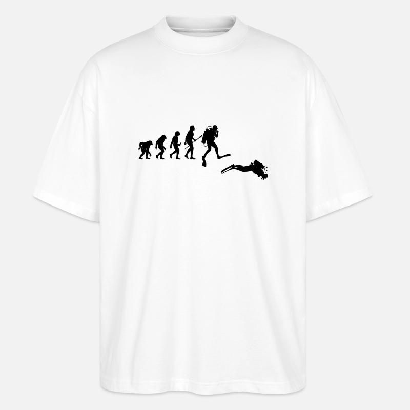 Évolution de Diver - T-shirt bio Blaster 2.0 coupe oversize Stanley/Stella Unisexe - blanc