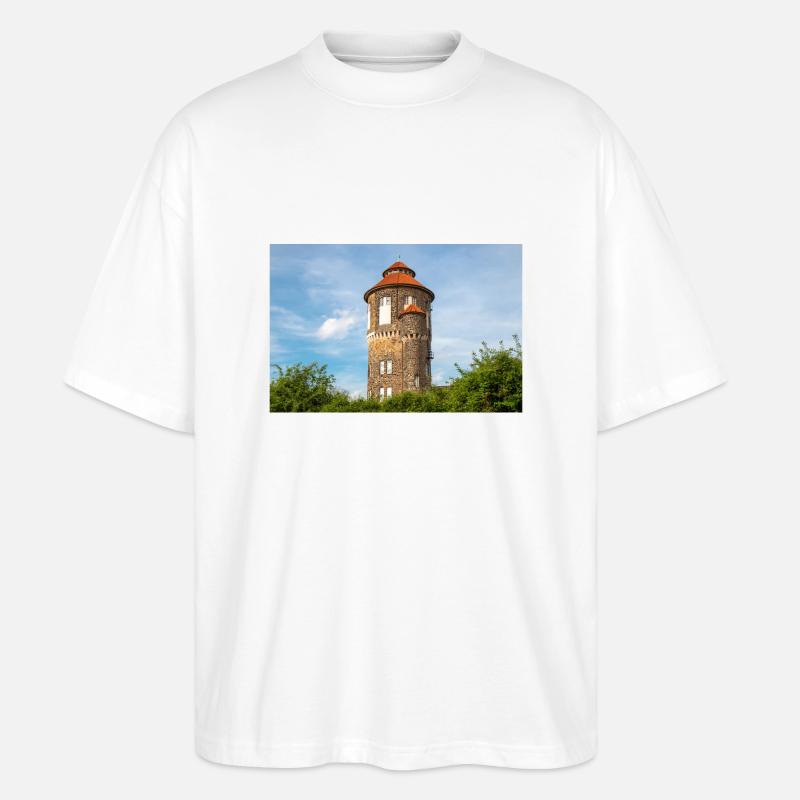 château d’eau Wasserturm Bahnwasserturm Osnabrück - T-shirt bio Blaster 2.0 coupe oversize Stanley/Stella Unisexe - blanc