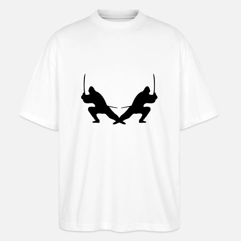 ninjas - Stanley/Stella Oversized Unisex Bio T-Shirt Blaster 2.0 - Weiß