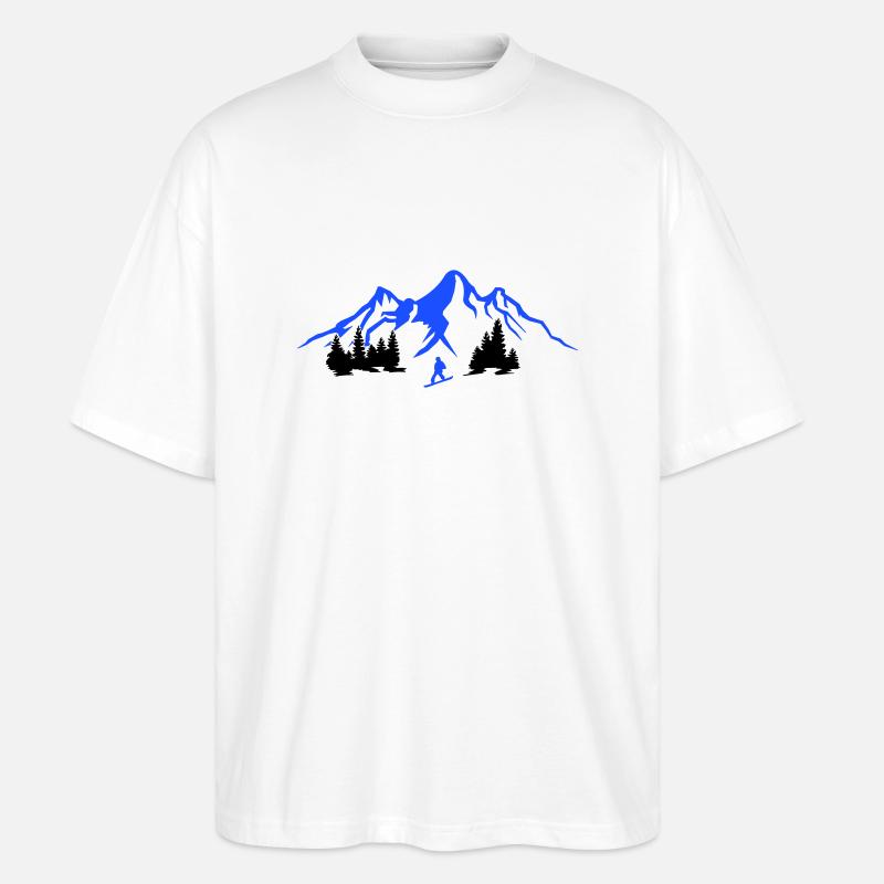 Planche à neige 2 - T-shirt bio Blaster 2.0 coupe oversize Stanley/Stella Unisexe - blanc