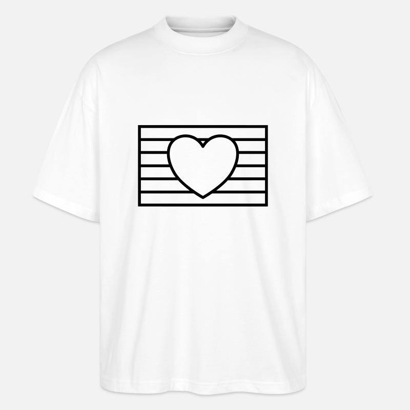 Abstrakte LGBTQ Regenbogenfahne - Stanley/Stella Oversized Unisex Bio T-Shirt Blaster 2.0 - Weiß