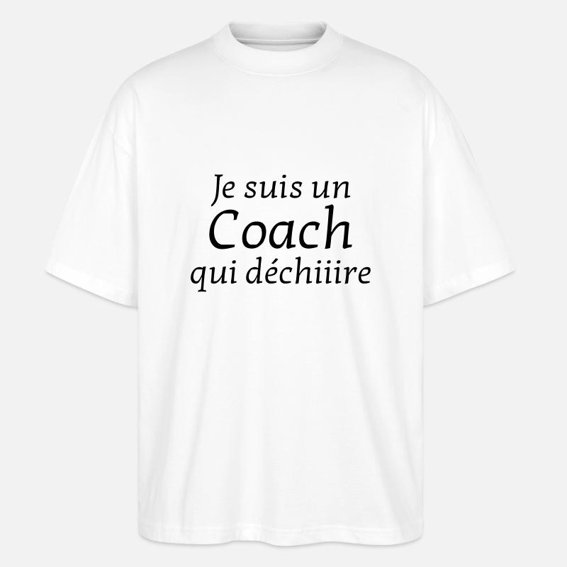 Coach / Coaching / Entraineur / Sport - T-shirt bio Blaster 2.0 coupe oversize Stanley/Stella Unisexe - blanc