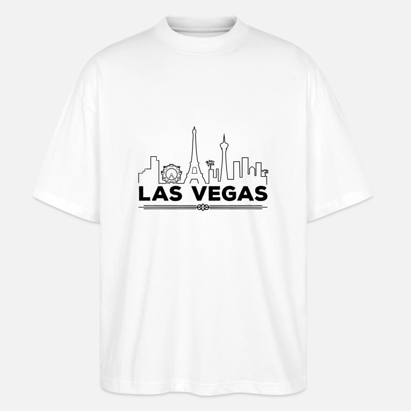 las vegas silhouette - Stanley/Stella Oversized Unisex Bio T-Shirt Blaster 2.0 - Weiß