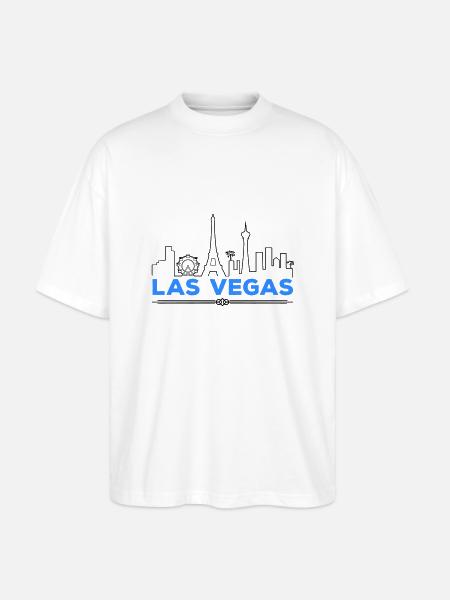 Las Vegas Silhouette - Stanley/Stella Oversized Unisex Organic T-shirt Blaster 2.0 - white