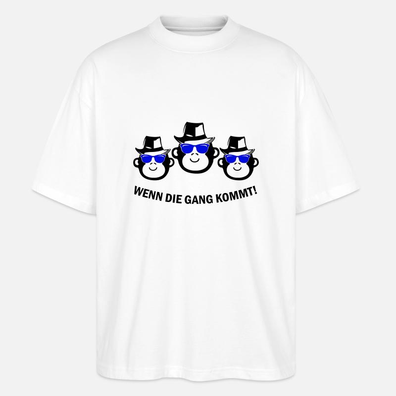 Gang de singes - T-shirt bio Blaster 2.0 coupe oversize Stanley/Stella Unisexe - blanc