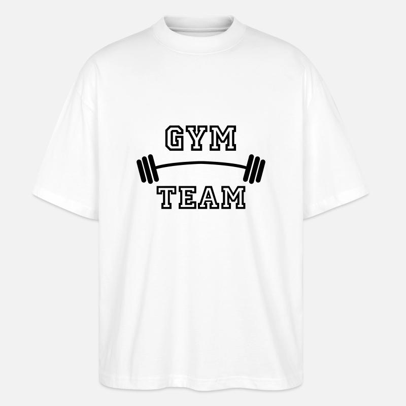 gym team - Stanley/Stella Oversized Unisex Bio T-Shirt Blaster 2.0 - Weiß