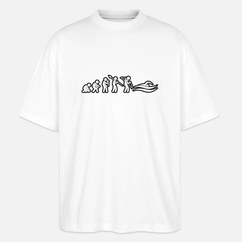 Evolution Swim White Grunge - Stanley/Stella Oversized Unisex Bio T-Shirt Blaster 2.0 - Weiß
