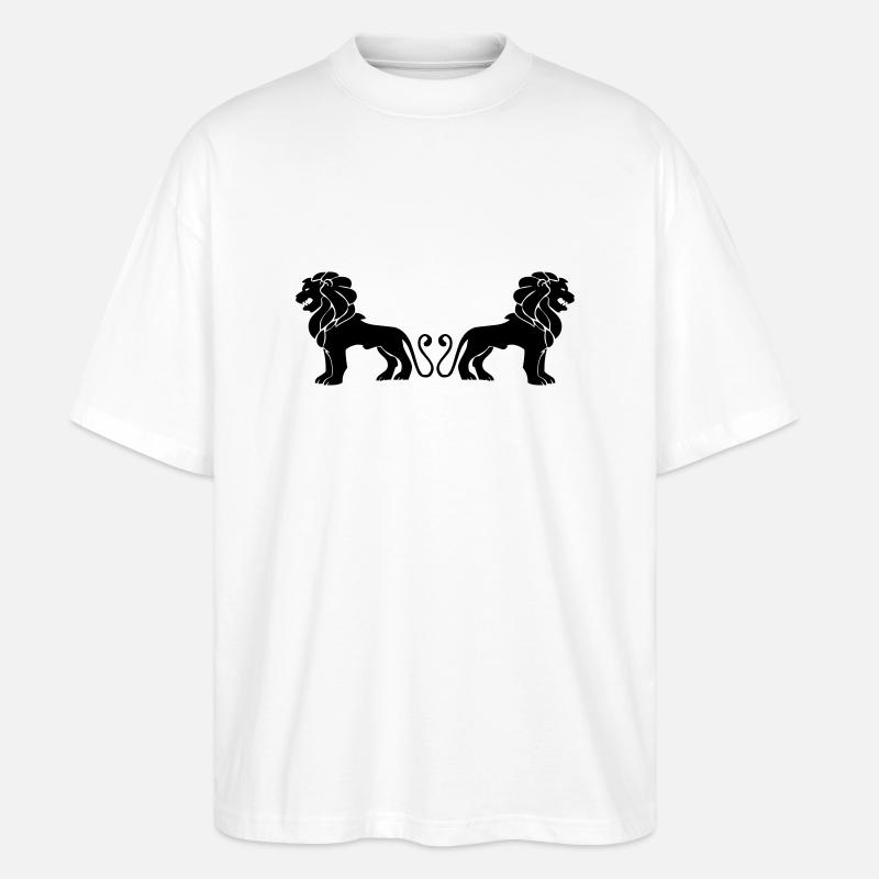 Löwen - Stanley/Stella Oversized Unisex Bio T-Shirt Blaster 2.0 - Weiß
