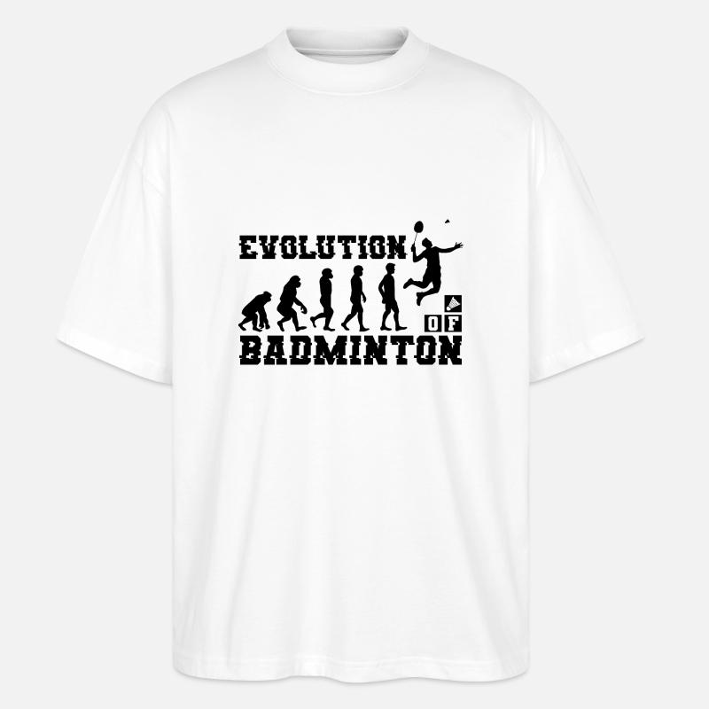 Badminton Evolution Silhouette - T-shirt bio Blaster 2.0 coupe oversize Stanley/Stella Unisexe - blanc