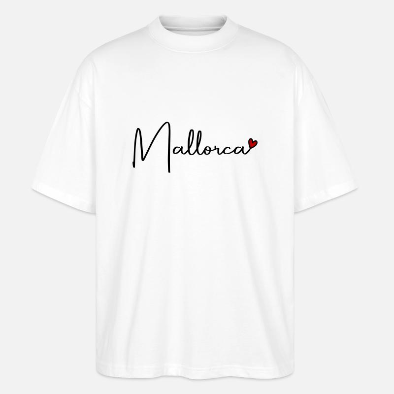 Mallorca Herz - Stanley/Stella Oversized Unisex Bio T-Shirt Blaster 2.0 - Weiß