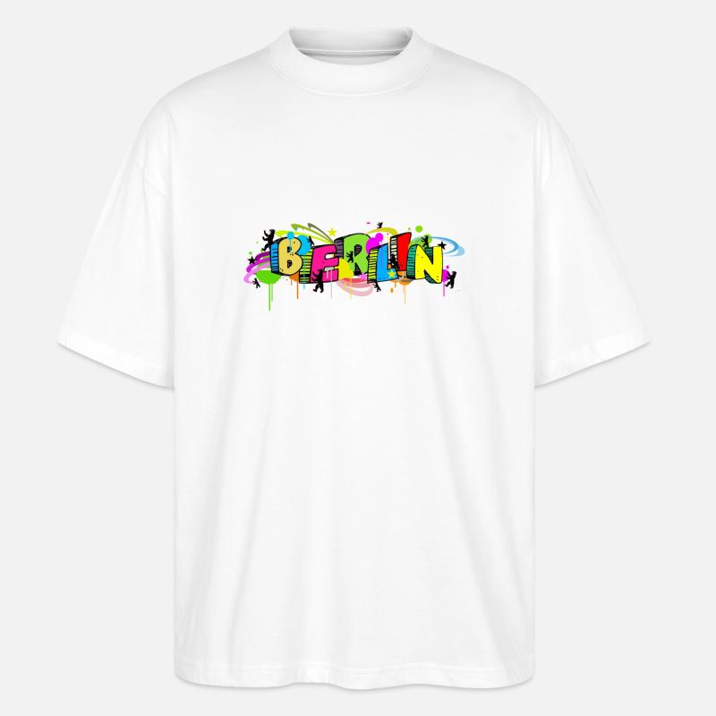 berlin - Stanley/Stella Oversized Unisex Bio T-Shirt Blaster 2.0 - Weiß