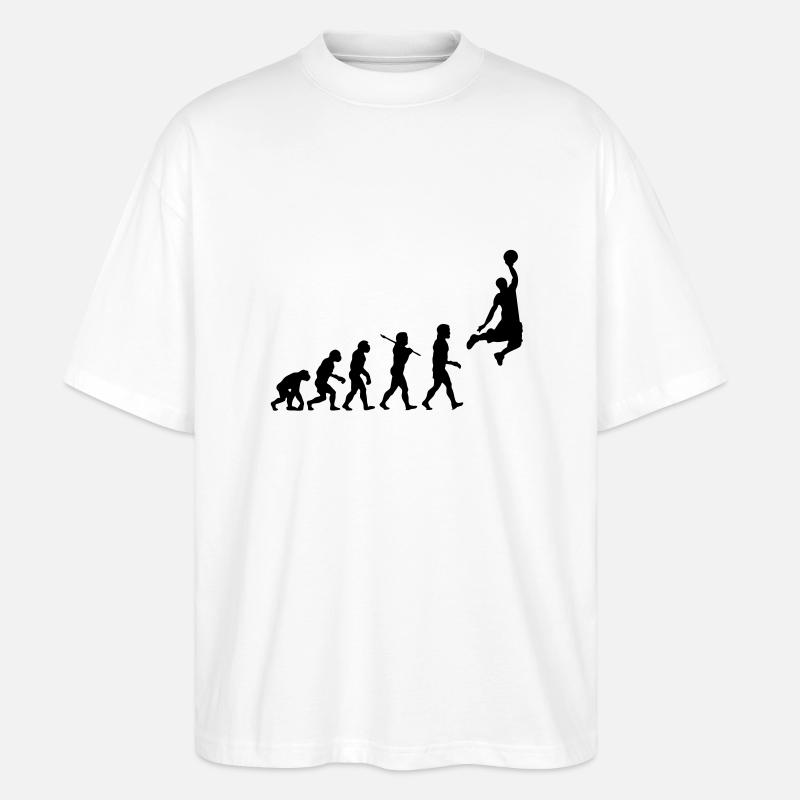 Basketball Dunk Evolution - T-shirt bio Blaster 2.0 coupe oversize Stanley/Stella Unisexe - blanc