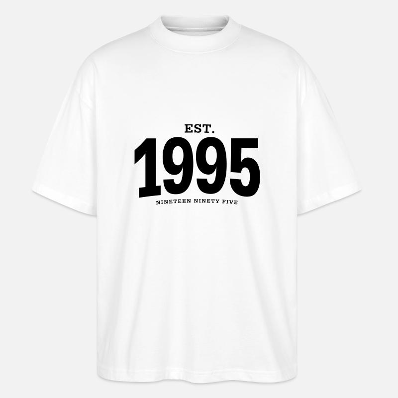 HNE. 1995 Nineteen Ninety Five - T-shirt bio Blaster 2.0 coupe oversize Stanley/Stella Unisexe - blanc