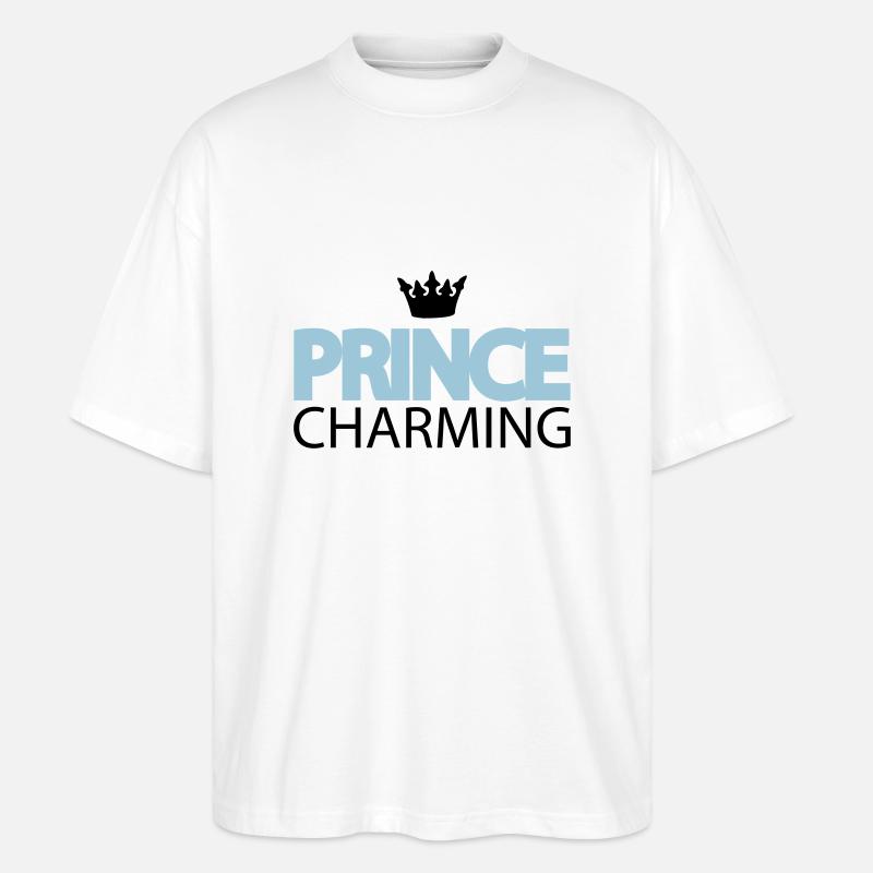 prince_charming prinz charmant krone - Stanley/Stella Oversized Unisex Bio T-Shirt Blaster 2.0 - Weiß