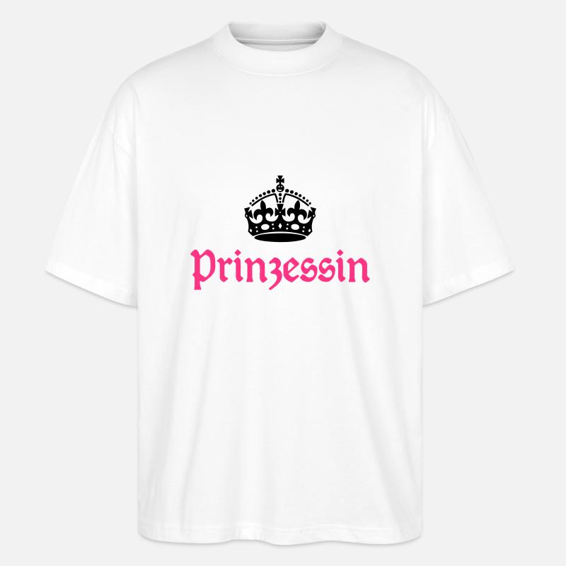 Prinzessin Krone - Stanley/Stella Oversized Unisex Bio T-Shirt Blaster 2.0 - Weiß