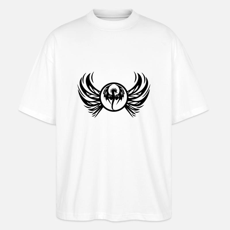 dragon_wappen - Stanley/Stella Oversized Unisex Bio T-Shirt Blaster 2.0 - Weiß