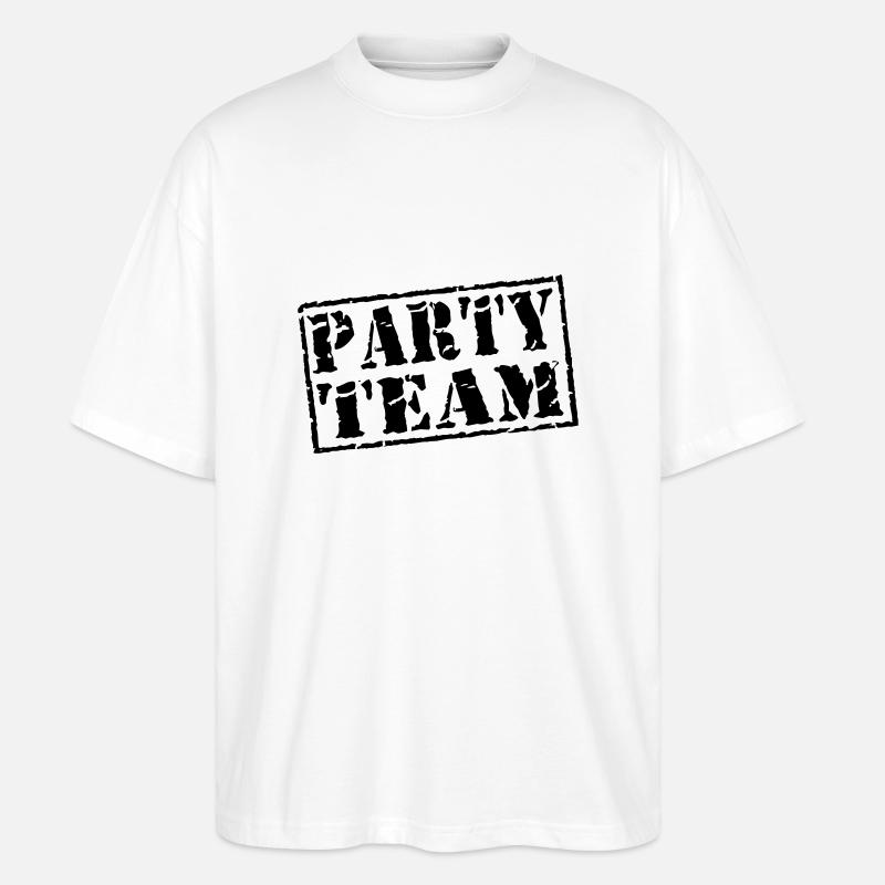 Party Team - Stanley/Stella Oversized Unisex Bio T-Shirt Blaster 2.0 - Weiß
