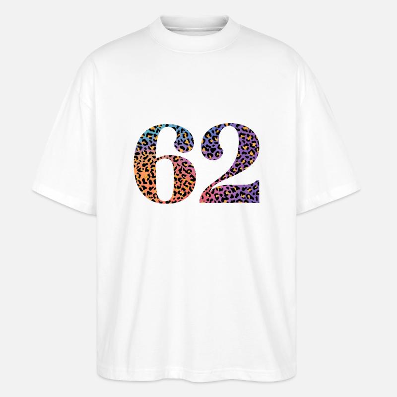 62e anniversaire léopard - T-shirt bio Blaster 2.0 coupe oversize Stanley/Stella Unisexe - blanc