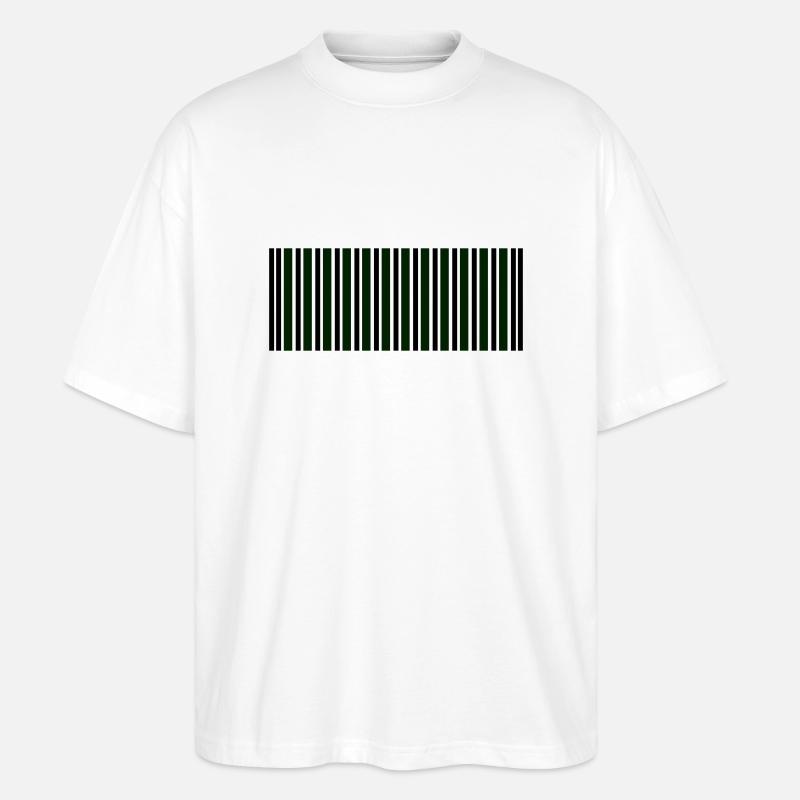 barcode - Stanley/Stella Oversized Unisex Bio T-Shirt Blaster 2.0 - Weiß