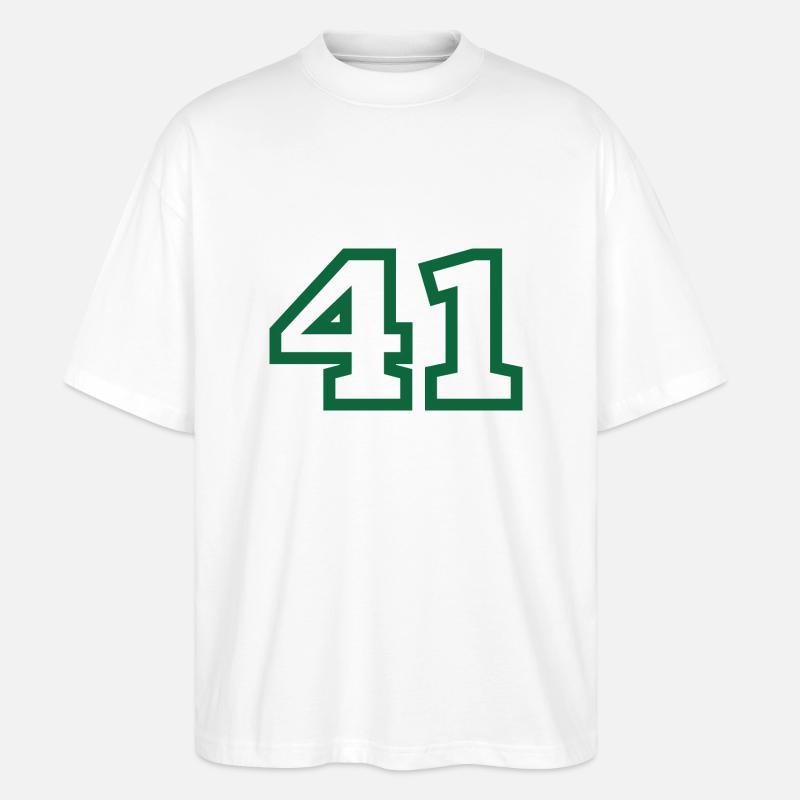 Startnummer 41 green sport - Stanley/Stella Oversized Unisex Bio T-Shirt Blaster 2.0 - Weiß