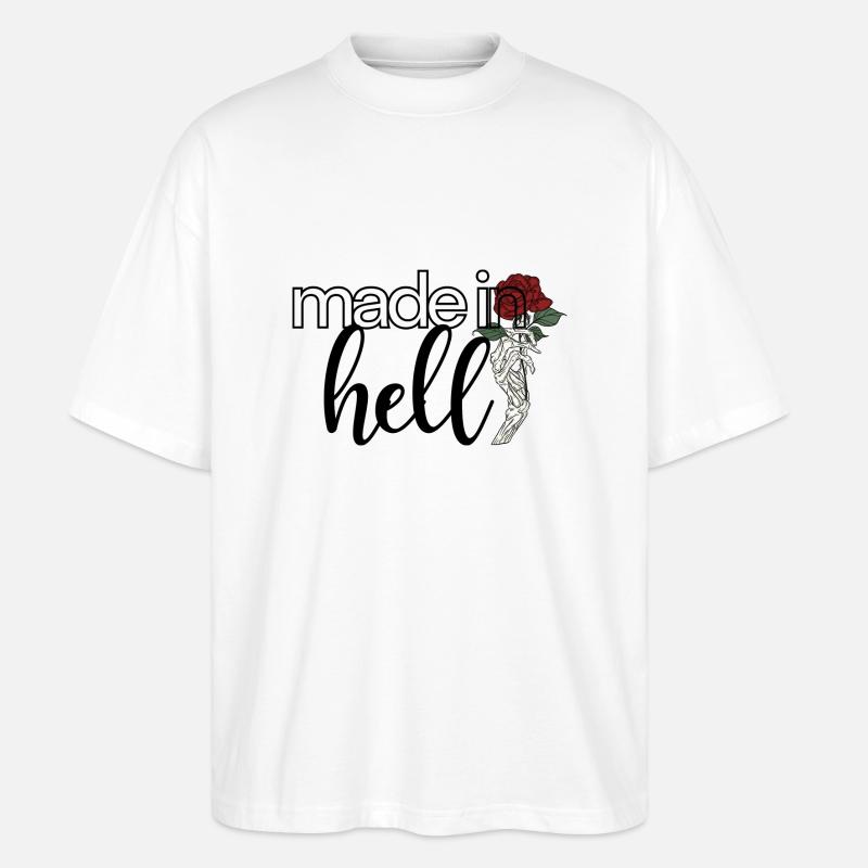 Made in Hell - Stanley/Stella Oversized Unisex Bio T-Shirt Blaster 2.0 - Weiß