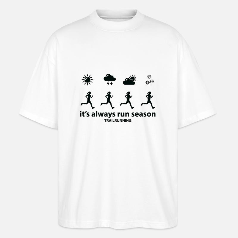 Trail Running Sport - Stanley/Stella Oversized Unisex Bio T-Shirt Blaster 2.0 - Weiß