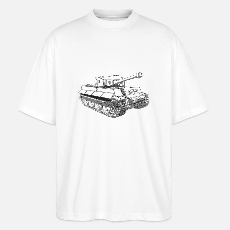 KAMPFPANZER TIGER - Stanley/Stella Oversized Unisex Bio T-Shirt Blaster 2.0 - Weiß
