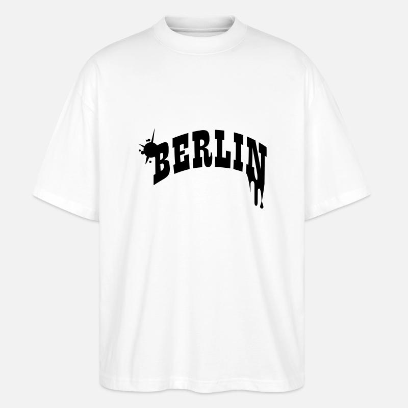 Berlin Schriftzug - Stanley/Stella Oversized Unisex Bio T-Shirt Blaster 2.0 - Weiß