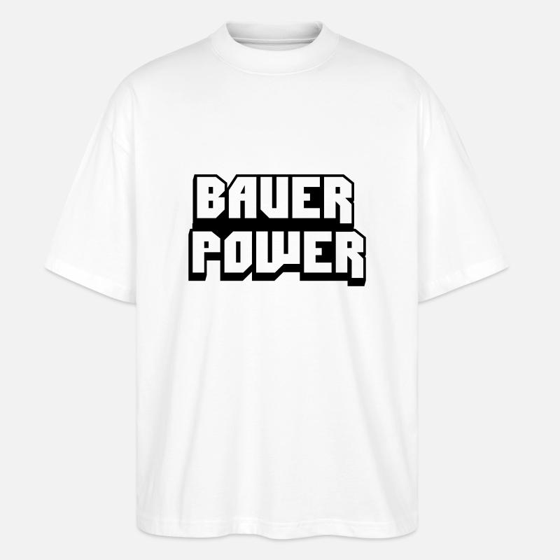 bauer power - Stanley/Stella Oversized Unisex Bio T-Shirt Blaster 2.0 - Weiß