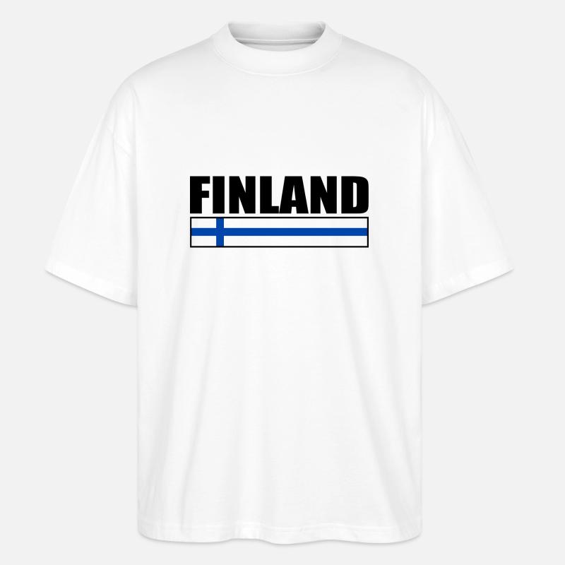 Finnland - Stanley/Stella Oversized Unisex Bio T-Shirt Blaster 2.0 - Weiß