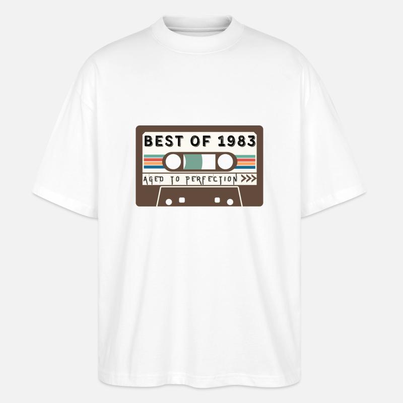 Das Beste von 1983 - Stanley/Stella Oversized Unisex Bio T-Shirt Blaster 2.0 - Weiß