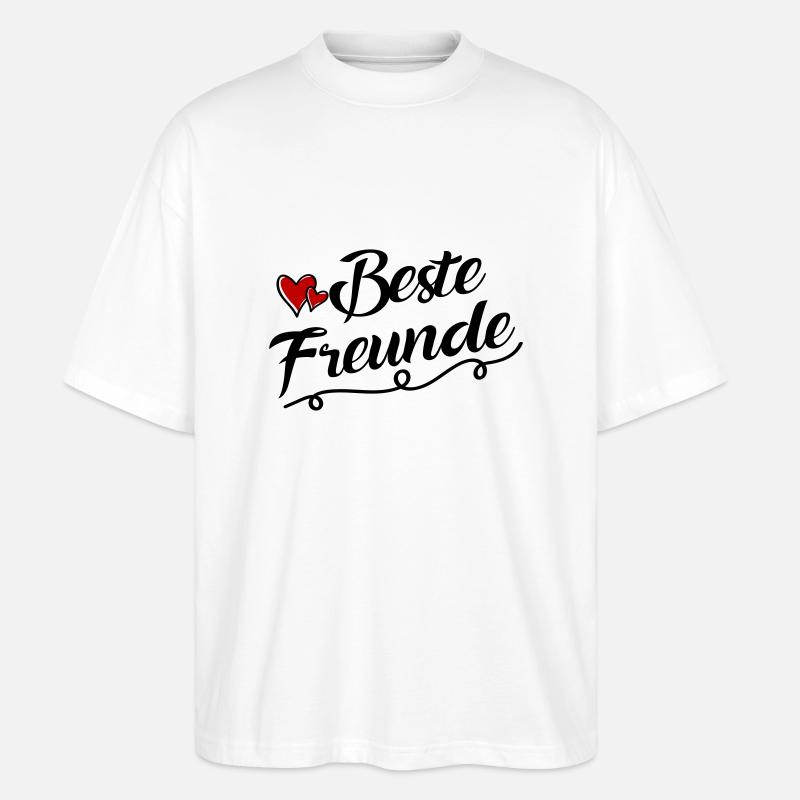 beste freunde - Stanley/Stella Oversized Unisex Bio T-Shirt Blaster 2.0 - Weiß