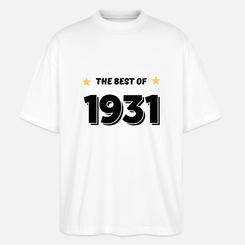 Das Beste von 1931 - Stanley/Stella Oversized Unisex Bio T-Shirt Blaster 2.0 - Weiß