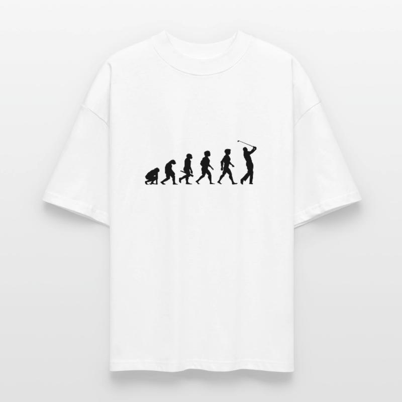 Evolution Golf Golfer Golfer Golf Course Stanley/Stella Oversized Unisex Organic T-shirt Blaster 2.0