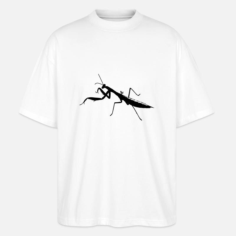 Gottesanbeterin - Stanley/Stella Oversized Unisex Bio T-Shirt Blaster 2.0 - Weiß