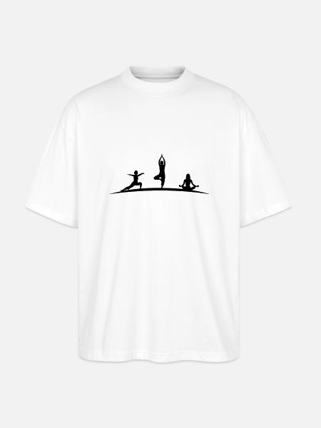 Frauen Yoga - Stanley/Stella Oversized Unisex Bio T-Shirt Blaster 2.0 - Weiß