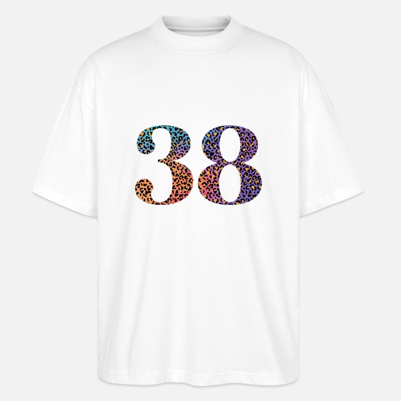 38e anniversaire léopard - T-shirt bio Blaster 2.0 coupe oversize Stanley/Stella Unisexe - blanc